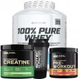 PROMO STACK BIOTECH USA 100% Pure Whey + Creatne + Pre Workout + Shaker